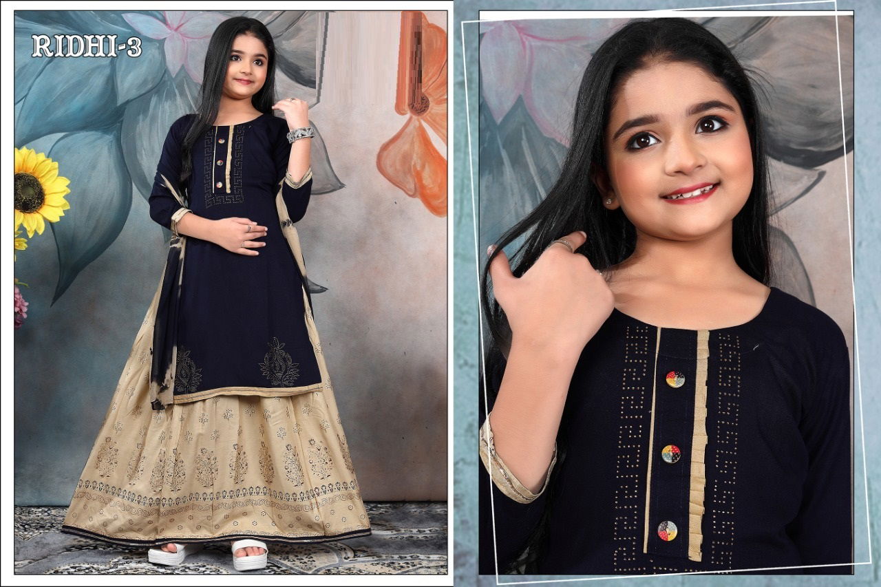 Ridhi 3 Readymade Dress Girls Kids Catalog